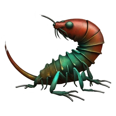 Black red gold green cyan rusty grunge effect scratched patina rat mouse scorpion tail stinger  sticker