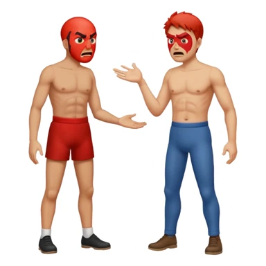 two men arguing full body sticker