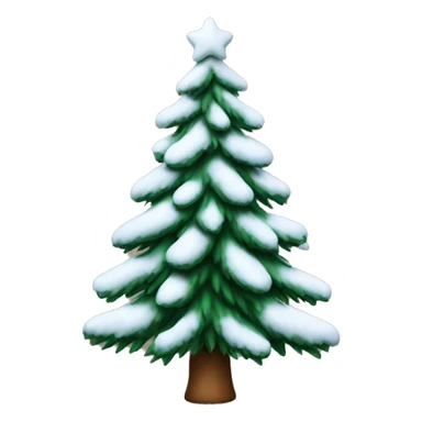 Christmas tree with snow on it. No decorations  sticker