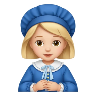 baby girl traditional dutch clothes sticker