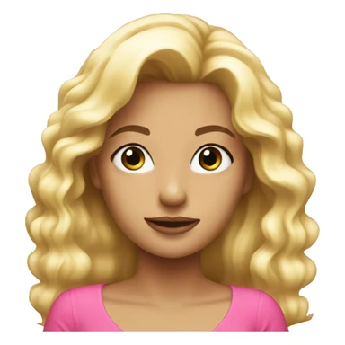 Hot blonde girl with pink dress sticker