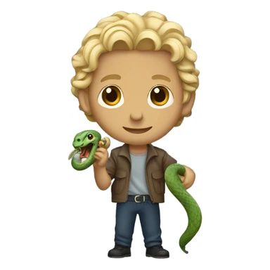 young thug holding a snake  sticker