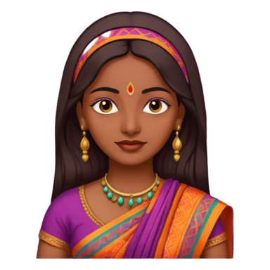 Indian woman wearing traditional clothes sticker