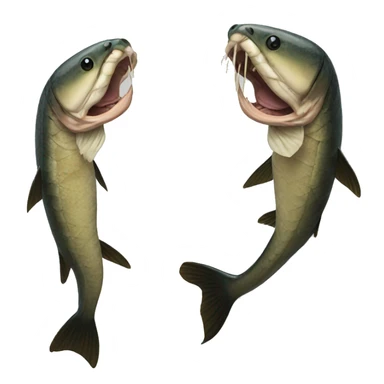 snakehead eating the head on the opposite side sticker