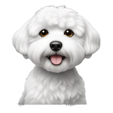 bichon havanais black and white  sticker