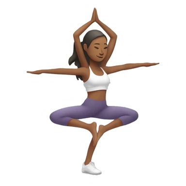Mujer haciendo yoga en un parque  sticker