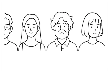 Create avatars in a similar style but with different variations, outline avatar sticker