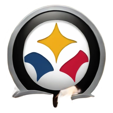 Steelers logo on fire sticker