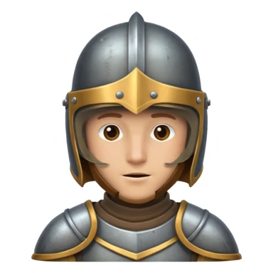 Miğfer giymiş şövalye göz kısmı kapalı olan miğfer sticker