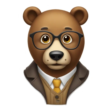 very smart bear sticker