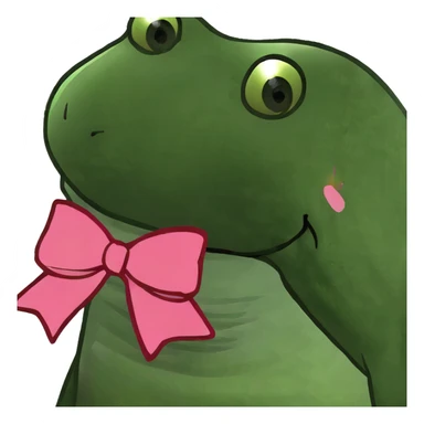 Bearded dragon with a pink bow sticker