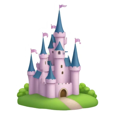 minimalist princess castle sticker
