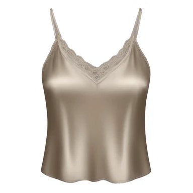 Realistic Isolated taupe silk camisole.  sticker