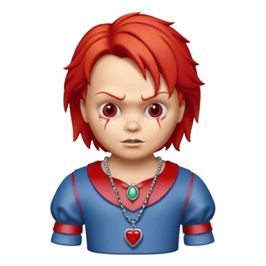 chucky horror  neckless sticker