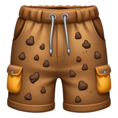 Poop wearing shorts sticker