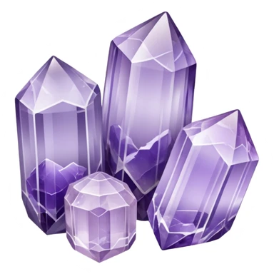 Pastel lavender white-banded Amethyst crystals sticker