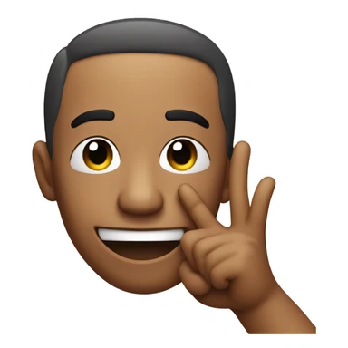 Emoji winking with his tongue out and a peace sign with his hand  sticker