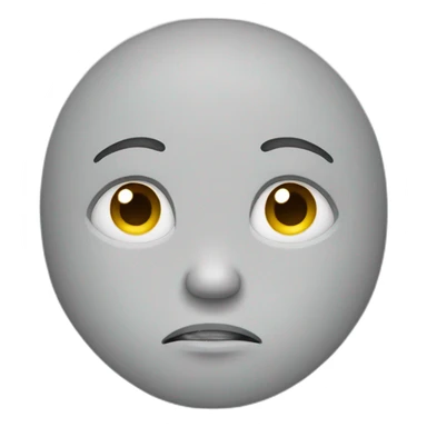 normal sad face emoji plain sticker