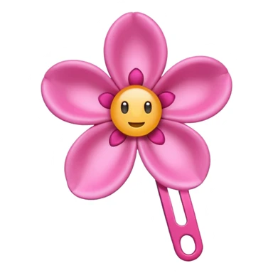 A flower hairclip pink sticker
