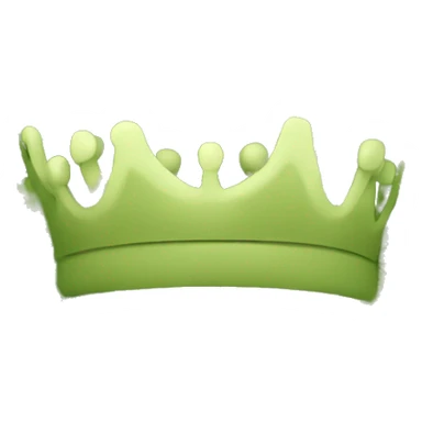A crown made with oak tree leaves  sticker