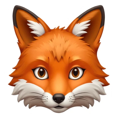 red fox face detailed same style as bobcat sticker