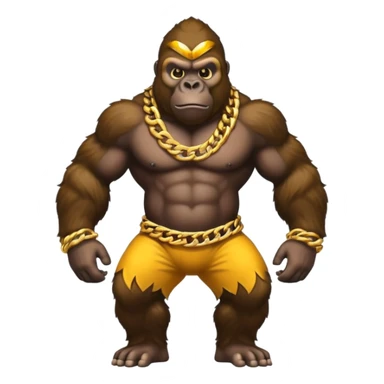Gorilla con cadenas de oro sticker