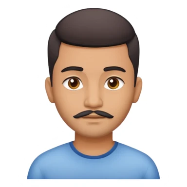 Indian man 25 years old fade hair cut no mustache sticker