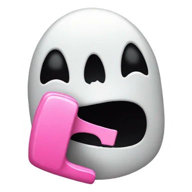 ghost face from scream using a pink phone  sticker