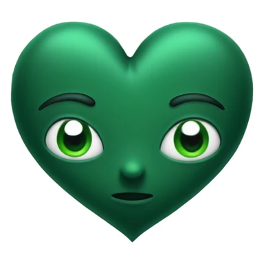 dark green heart emoji sticker