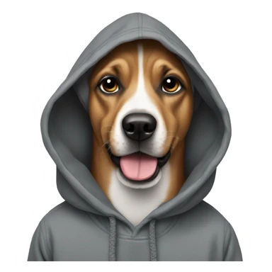 Dog wearing a supreme hoddie sticker