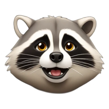 fat raccoon sticker