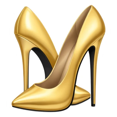 Gold party heels sticker