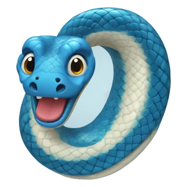 Blue snake sticker