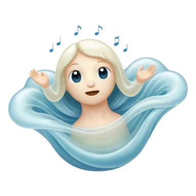 A floating creature that sings by pushing air through hollow chambers in its body like a living wind instrument. Its tone shifts as it drifts higher or lower. sticker