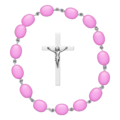 Pink rosary sticker