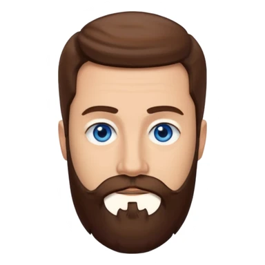 Yehuda Levi with blue eyes, brown hair beard sticker