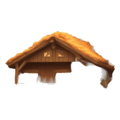 autumn cosy cabin sticker