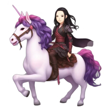 DEMON SLAYER Nezuko on a unicorn sticker