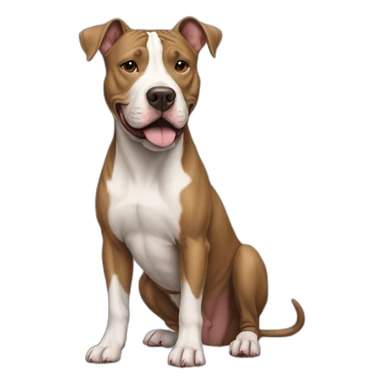 Dog-american-pit-bull-terrier-full-body sticker