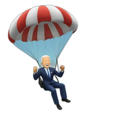 President Biden parachuting sticker