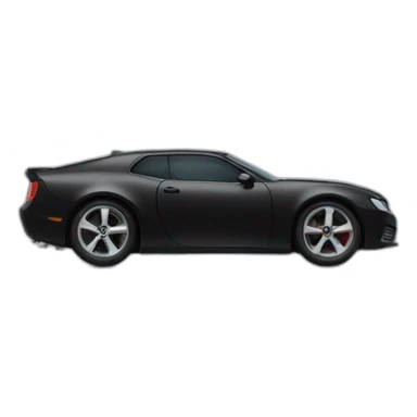 black car with big wheels sticker