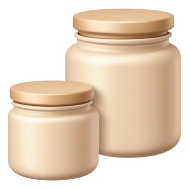 Beige care cosmetics jars sticker