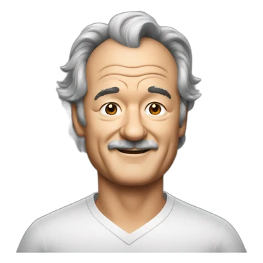 Bill murray with black hair sticker