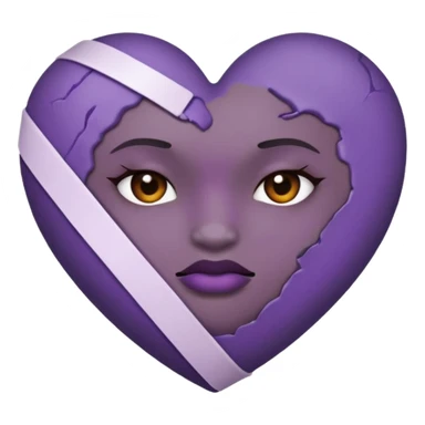 bandaged purple heart colour sticker