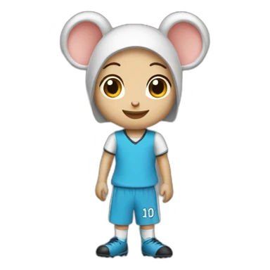 Une souris footeuse sticker