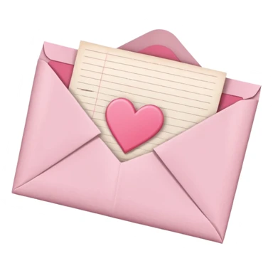 Pink love letter sticker
