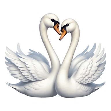 Swan couple love sticker