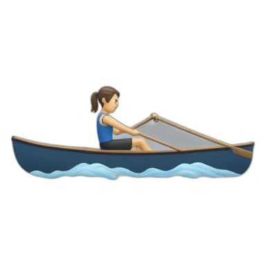 Person using a rowing boat sticker