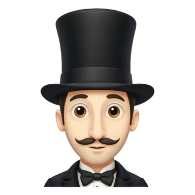Jewish man with long nose and a top hat sticker