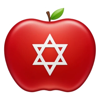 a jewish kippah in apple style sticker